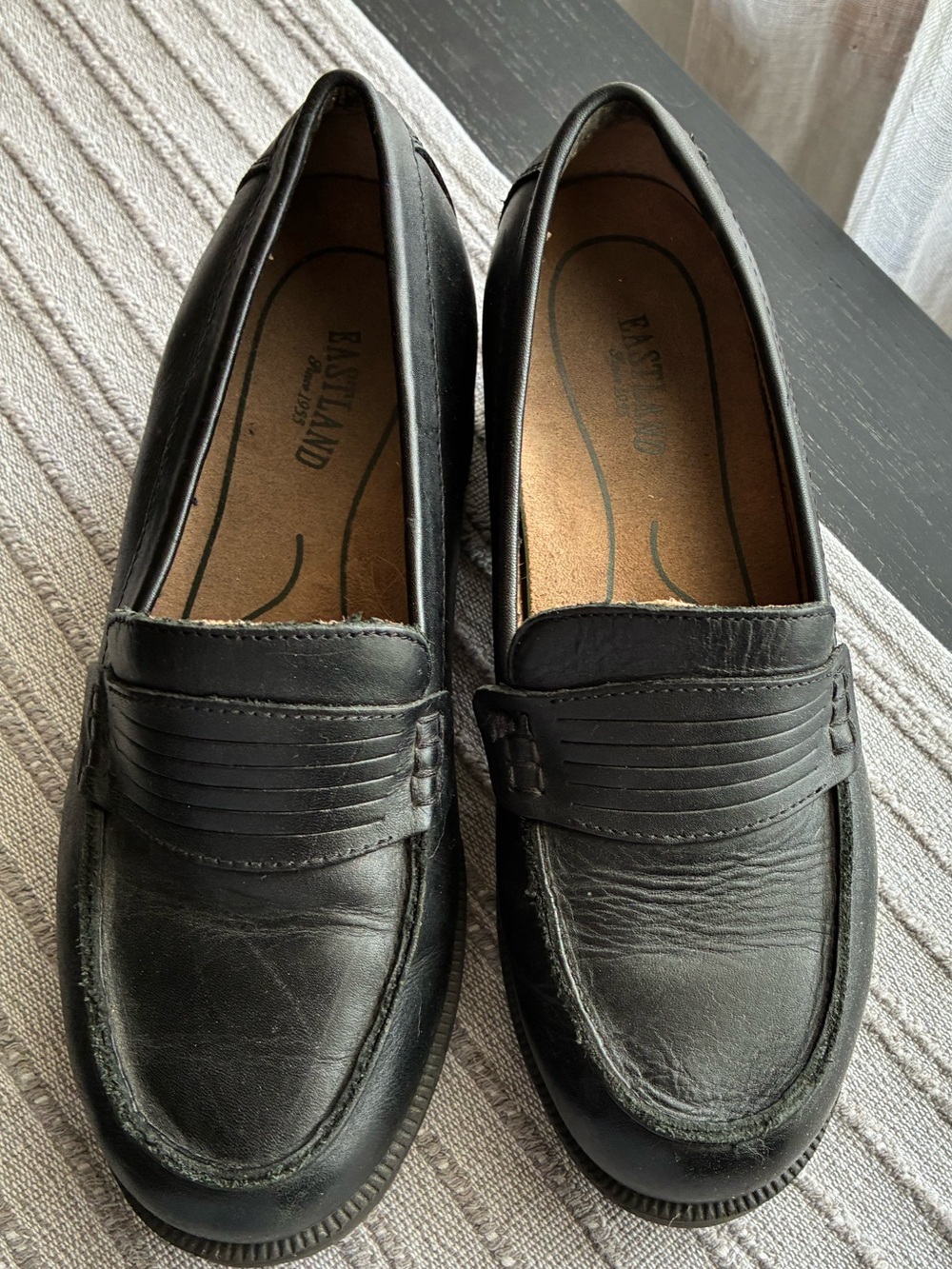 Women’s Eastland, loafers, with chunky heel. Newbury.